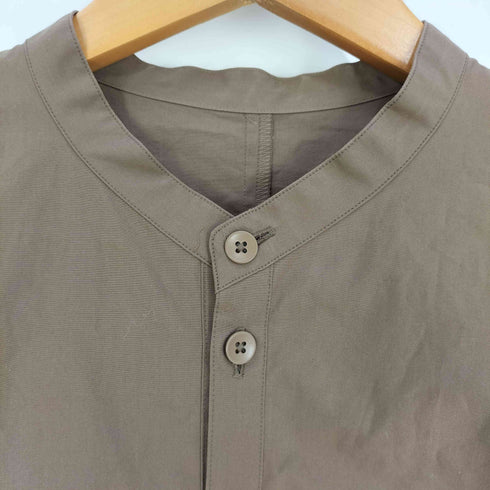 エイトン ATON Suvin Broad Band Collar Shirt メンズ JPN:2