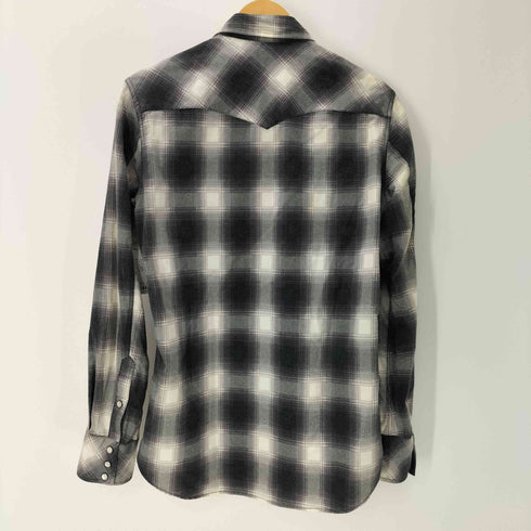 N NUMBER 00S 07AW LOVE GOD MURDER 宮下期 L/S オンブレチェック ウエスタン プリントネル シャツ archive アーカイブ メンズ JPN:2