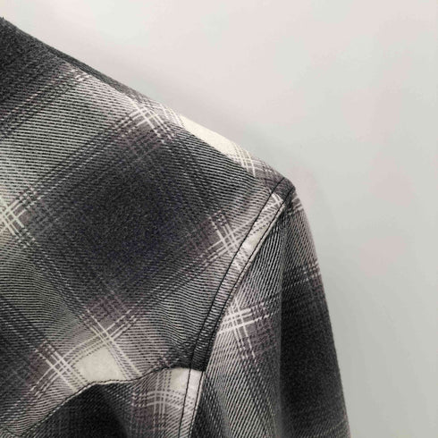 N NUMBER 00S 07AW LOVE GOD MURDER 宮下期 L/S オンブレチェック ウエスタン プリントネル シャツ archive アーカイブ メンズ JPN:2