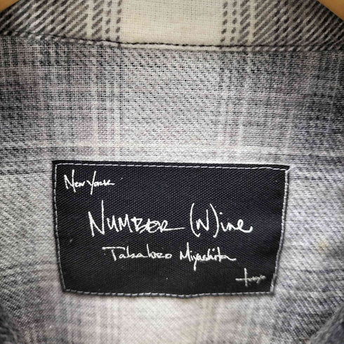 N NUMBER 00S 07AW LOVE GOD MURDER 宮下期 L/S オンブレチェック ウエスタン プリントネル シャツ archive アーカイブ メンズ JPN:2