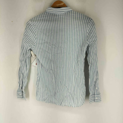 ラコステ LACOSTE ワンポイント刺繍 ストライプ L/S シャツ レディース JPN:36