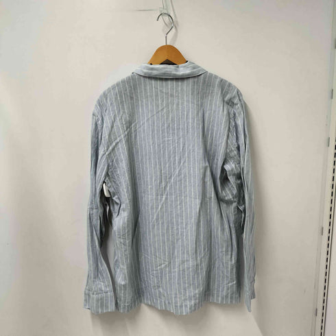 レスベンジャミンズ LES BENJAMINS ストライプ柄 イラストロゴ刺繍 長袖シャツ ストライプ柄 イージーパンツ セットアップ メンズ S