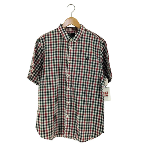 フレッドペリー FRED PERRY Japan Fit BD チェックシャツ S/S メンズ import:L