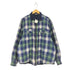 CAVENLINE LS. SPORTS 裏地キルティング コーデュロイ襟 チェック柄 シャツジャケット メンズ import:L