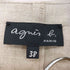 アニエスベー agnes b. リネン ノーカラージャケット ストレートパンツ セットアップ レディース 38