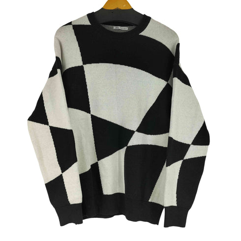 ザラ ZARA 総柄 ニットプルオーバー メンズ JPN:M