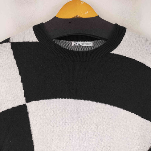 ザラ ZARA 総柄 ニットプルオーバー メンズ JPN:M