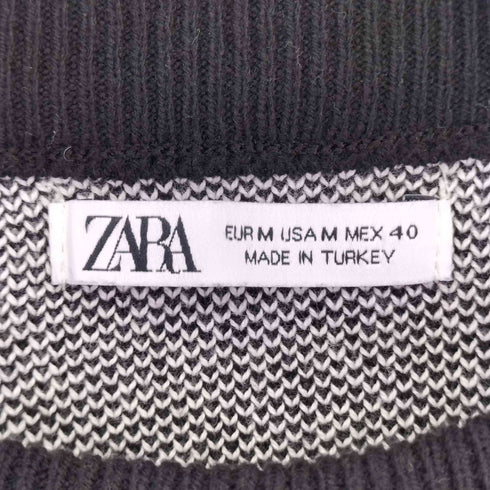 ザラ ZARA 総柄 ニットプルオーバー メンズ JPN:M