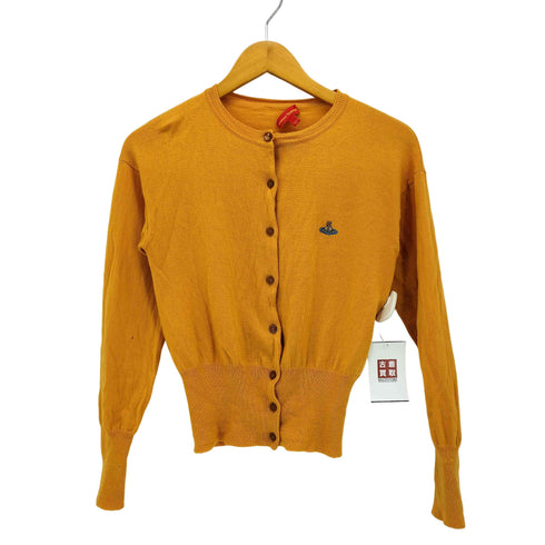 ヴィヴィアンウエストウッド Vivienne Westwood イタリア製 オーブ 刺繍 ウール カーディガン レディース import:M