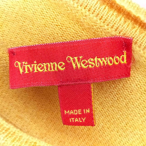 ヴィヴィアンウエストウッド Vivienne Westwood イタリア製 オーブ 刺繍 ウール カーディガン レディース import:M
