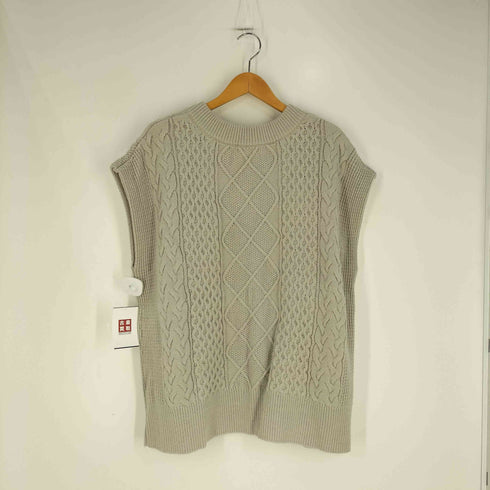 ミラオーウェン Mila Owen Vネックケーブル編ニットベストプルオーバー レディース ONE SIZE