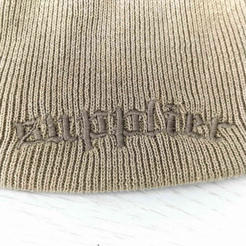 サプライヤー SUPPLIER Studs Cross Leather Patch Beanie メンズ