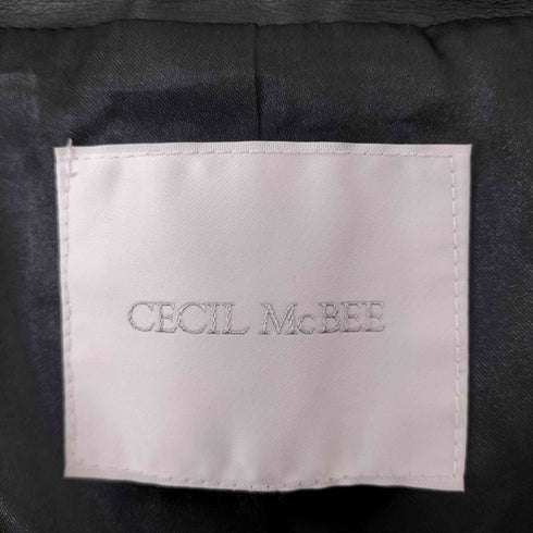 セシルマクビー CECIL McBEE フェイクレザーライダースジャケット レディース JPN:M