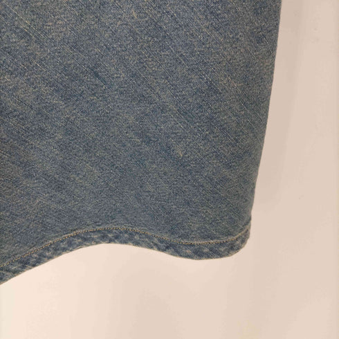 ローレンジーンズカンパニー LAUREN JEANS COMPANY 90-00S 旧タグ サイドレザー ベルト デニム ロング スカート レディース 8P