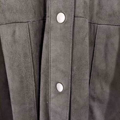 ザラ ZARA ベルト付き 2ポケット ベロアシャツワンピース レディース import:S
