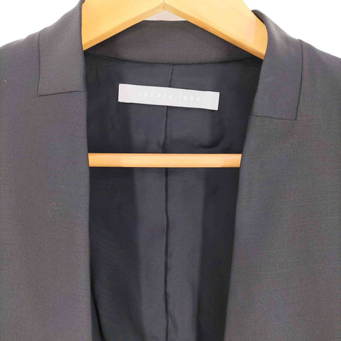 セオリーリュクス theory luxe EXECUTIVE DONNA ウール混 ノーカラージャケット レディース 38