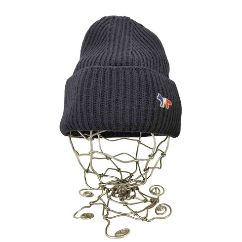 メゾンキツネ MAISON KITSUNE フォックスパッチ ニットキャップ メンズ