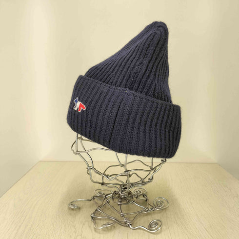 メゾンキツネ MAISON KITSUNE フォックスパッチ ニットキャップ メンズ