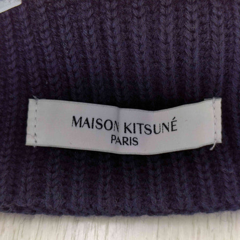メゾンキツネ MAISON KITSUNE フォックスパッチ ニットキャップ メンズ