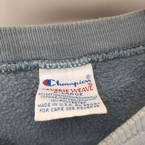 チャンピオン Champion 90s 刺繍タグ USA製 REVERSE WEAVE 目刺繍 クルーネックスウェット リバースウィーブ メンズ XL