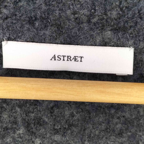 アストラット ASTRAET シャギーフロントボタンVネックニットベスト レディース