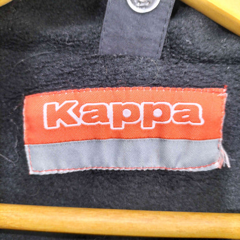 カッパ Kappa 00s ロゴ刺繍 裏地フリース ジップアップ ナイロン ウォームアップジャケット メンズ import:XL