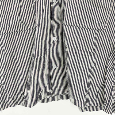 アルカルザ ALCARZA 刺繍デザインストライプL/S シャツ メンズ JPN:XL