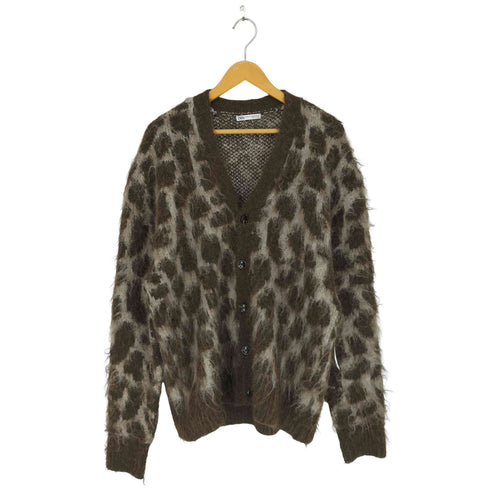 ザラ ZARA ウール混 レオパードカーディガン メンズ import:L