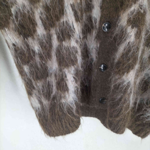ザラ ZARA ウール混 レオパードカーディガン メンズ import:L