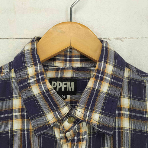 ピーピーエフエム PPFM チェック柄 2ポケット スナップボタンシャツ domestic メンズ JPN:M