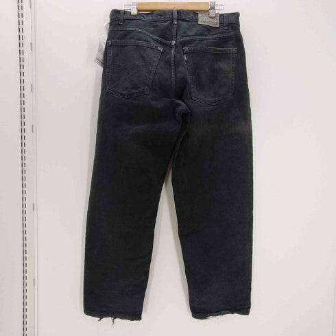 リーバイス Levis 90-00S USA製 ボタン裏977 刻印 silverTab baggy シルバータブ バギー 後染め ブラック デニム パンツ 極太 メンズ W34L32