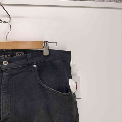 リーバイス Levis 90-00S USA製 ボタン裏977 刻印 silverTab baggy シルバータブ バギー 後染め ブラック デニム パンツ 極太 メンズ W34L32