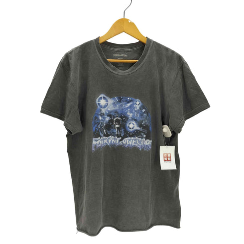 ファッキンオーサム FUCKING AWESOME SPACEMAN S/S TEE スペースマン グラフィック プリント クルーネック クロップド Tシャツ 裾カットオフ メンズ import:M