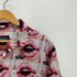 ディスイズネバーザット thisisneverthat 23SS TNT Lips Rayon Shirt リップス キスマーク プリント 総柄 S/S レーヨン オープンカラー シャツ カットオフ リメイク メンズ import:XL