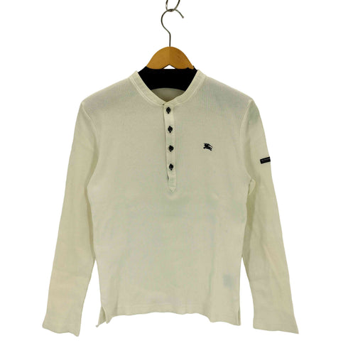 バーバリーブラックレーベル BURBERRY BLACK LABEL ロゴ刺繍L/Sポロシャツ メンズ JPN:2