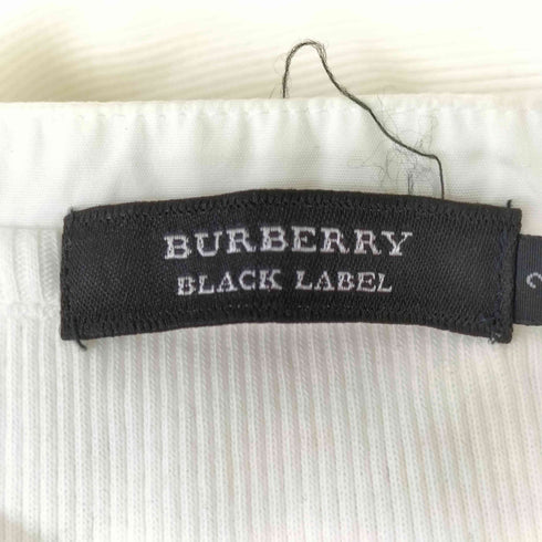 バーバリーブラックレーベル BURBERRY BLACK LABEL ロゴ刺繍L/Sポロシャツ メンズ JPN:2