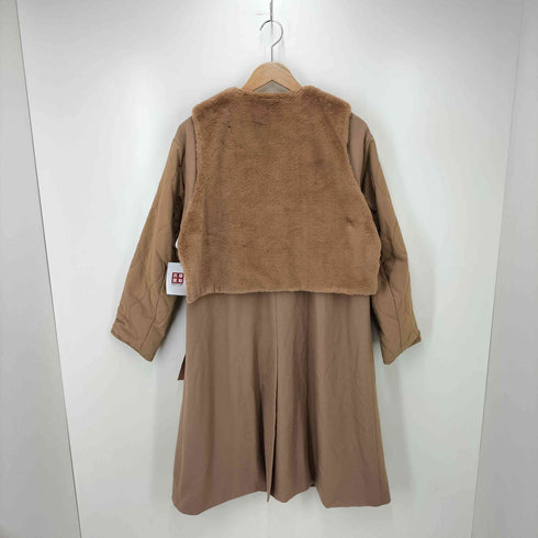 Tartaruga ファーレイヤード ノーカラーコート レディース FREE