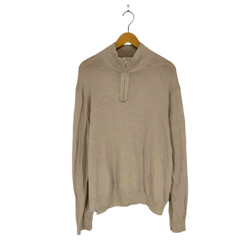 バナナリパブリック BANANA REPUBLIC メリノウールハーフジップニット メンズ import:XXL