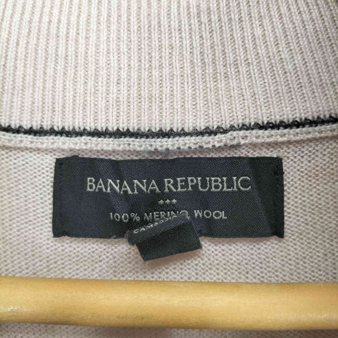 バナナリパブリック BANANA REPUBLIC メリノウールハーフジップニット メンズ import:XXL