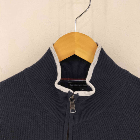 バナナリパブリック BANANA REPUBLIC ジップアップワッフルニット メンズ import:M