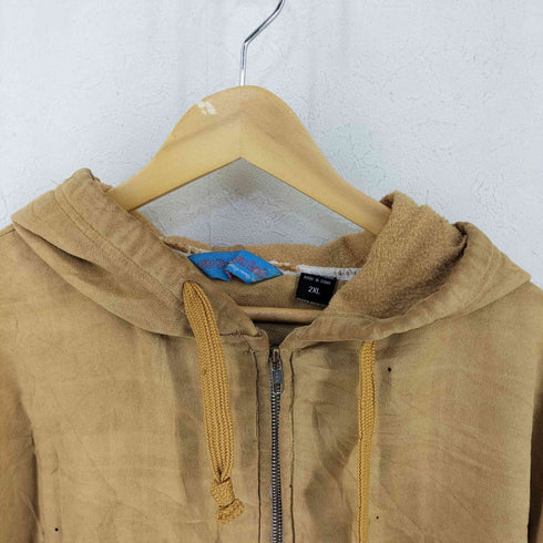 スウェードジップアップパーカー メンズ 2XL