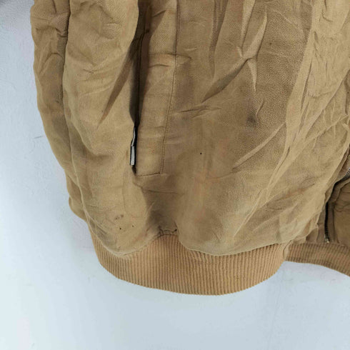 スウェードジップアップパーカー メンズ 2XL
