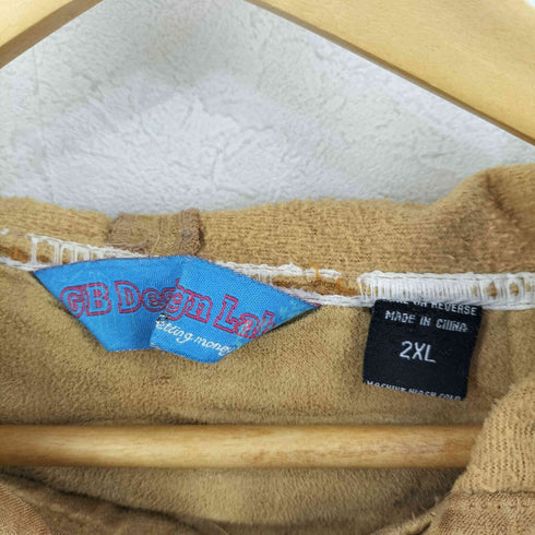 スウェードジップアップパーカー メンズ 2XL