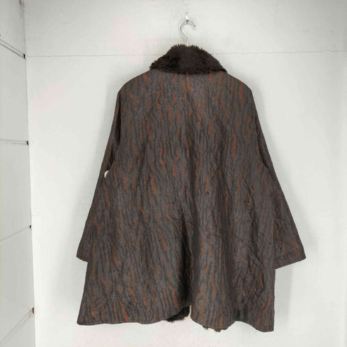 総柄ファー羽織り メンズ