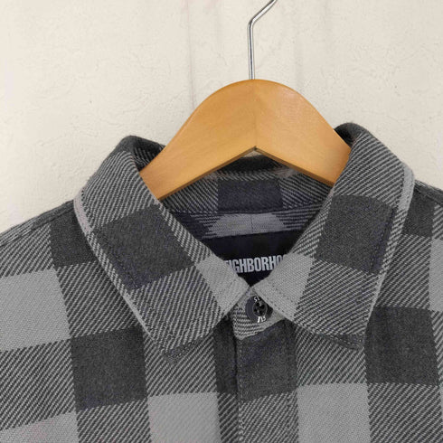 ネイバーフッド NEIGHBORHOOD GARMENT DYED BLOCK CHECK SHIRT LS メンズ L
