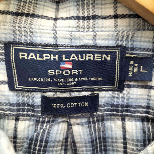 ポロスポーツラルフローレン POLO SPORT RALPH LAUREN ポニー刺繍 S/S ボタンダウンチェックシャツ メンズ JPN:L