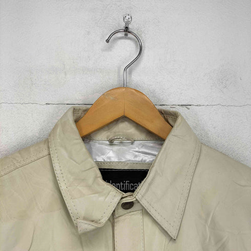 identification GENUINE LEATHER レザーシャツ メンズ 2XL