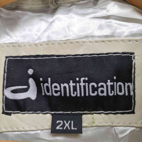identification GENUINE LEATHER レザーシャツ メンズ 2XL