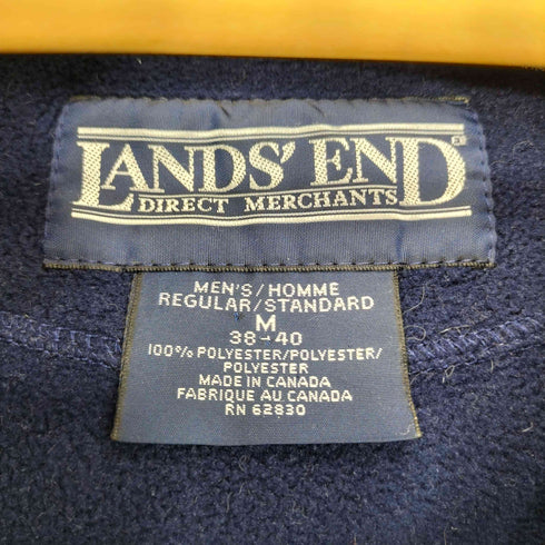 ランズエンド LANDS END 90s カナダ製 フルジップ フリース ジャケット メンズ M