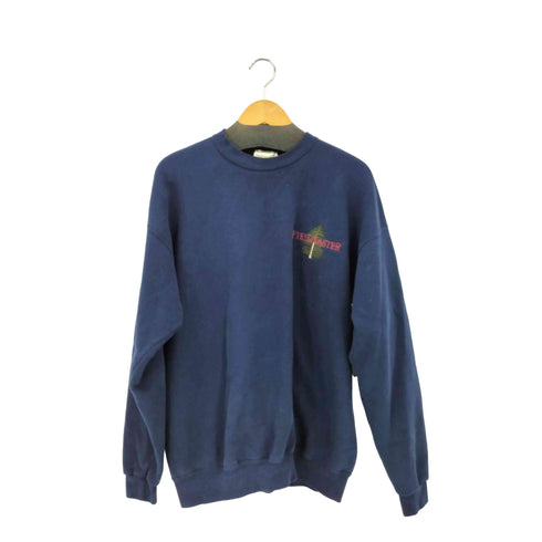 フィールドマスター fieldmaster 90s USA製 ロゴ刺繍 クルーネック スウエットトレーナー メンズ XL